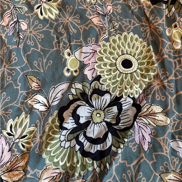 Angie Floral Midi Dress - Blue and Green - vintage - Picture 3 of 4